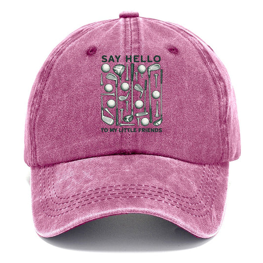 Say Hello Golf Friends Classic Cap – Dusty Rose