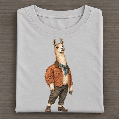 Llama Wardrobe Portrait Wild Wardrobe Portraits Classic T-shirt – Grey