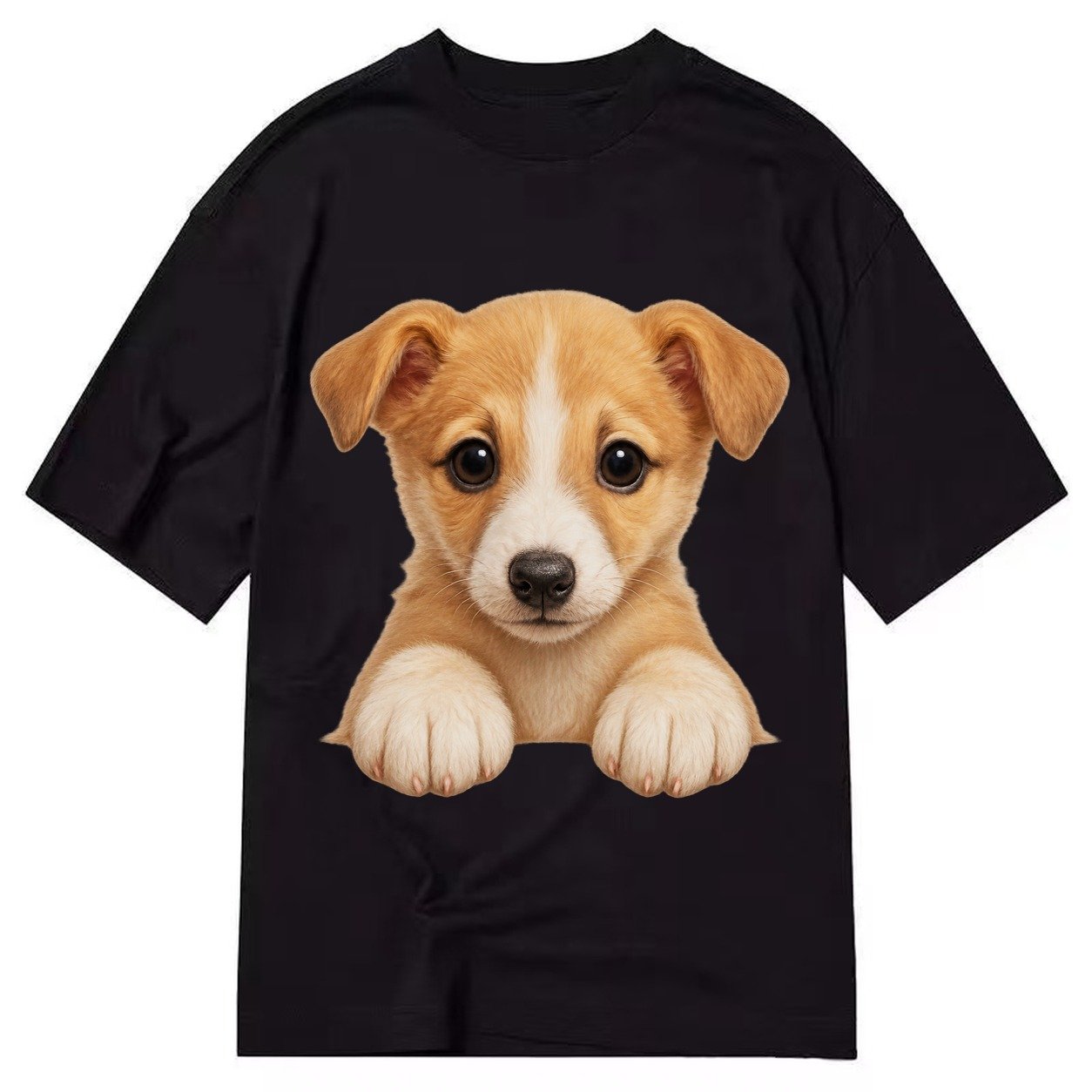 Whippet Fawn Colored Design Classic T-shirt – Black