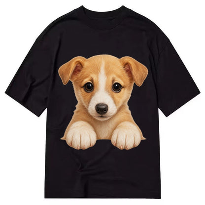Whippet Fawn Colored Design Classic T-shirt – Black