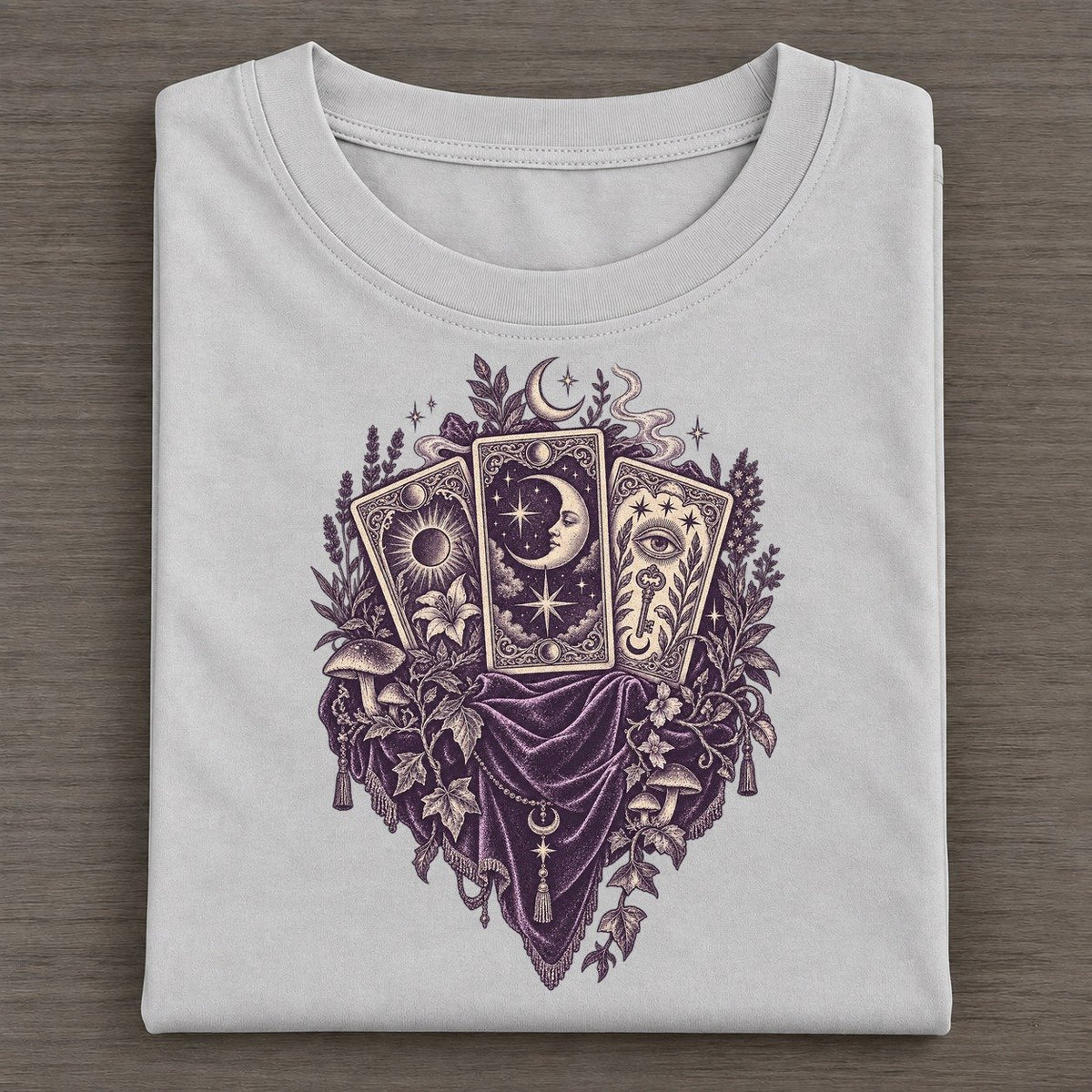 Tarot Spread Midnight Haunt Classic T-shirt – Grey