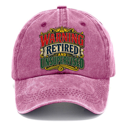 Warning Retired And Unsupervised Retired Living Classic Cap – Dusty Rose