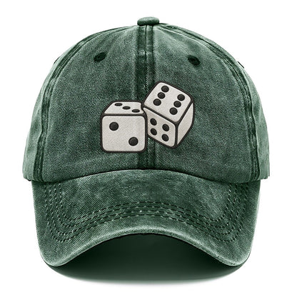 Pair Of White Dice Board Games Classic Cap – Forest Mist