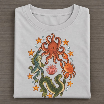 Deep Sea Shanty Cryptid Hoedown Classic T-shirt – Grey