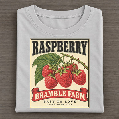Raspberry Orchard Crate Classic T-shirt – Grey