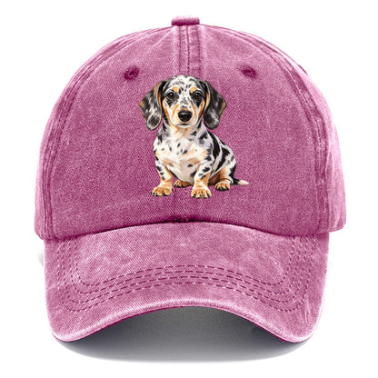 Dachshund Transparent Classic Cap – Dusty Rose