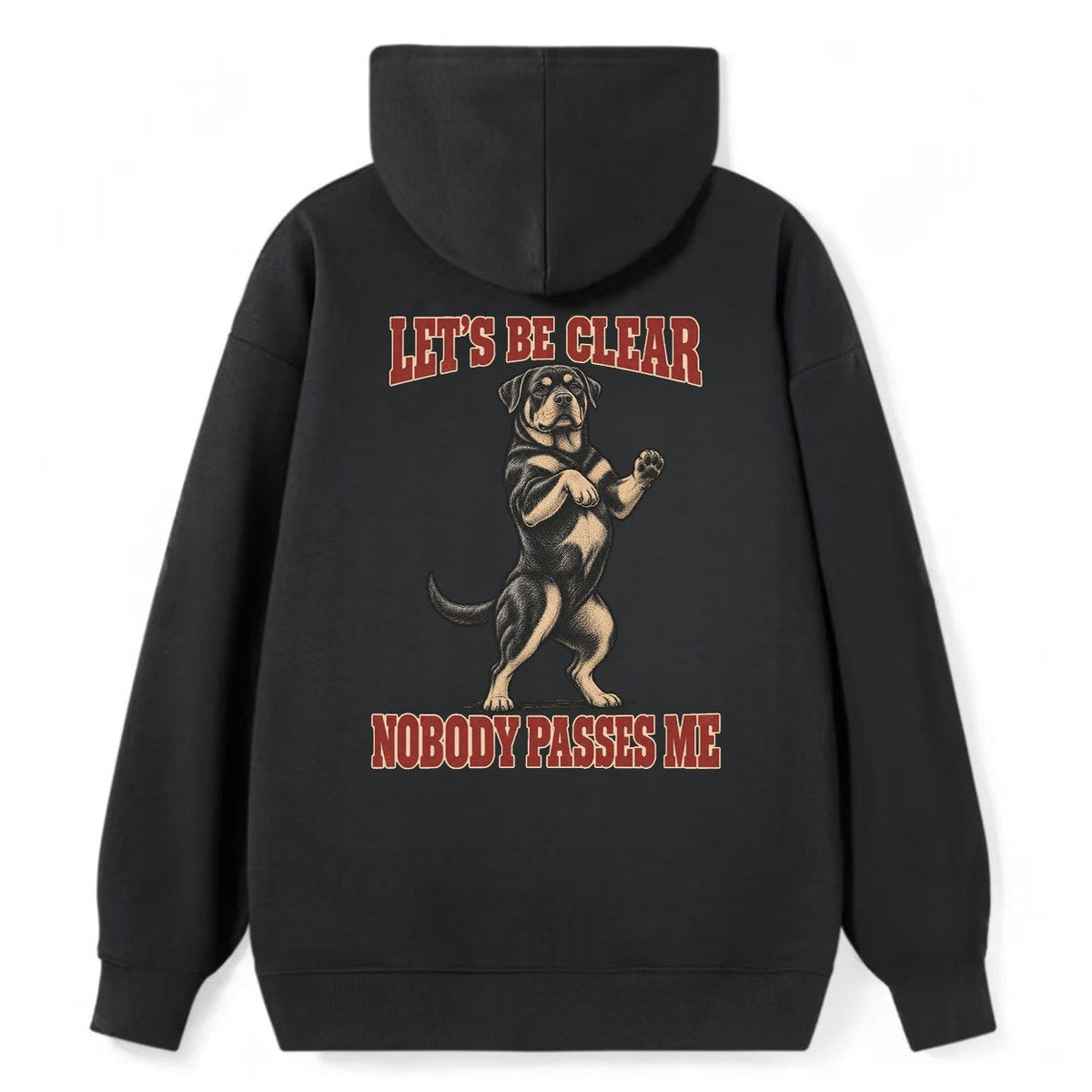 Rottweiler Dog Declarations Classic Pullover Hoodie – Black