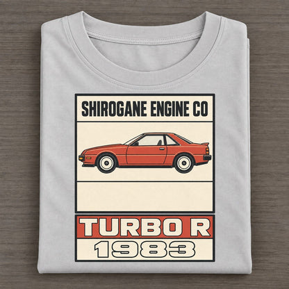 Shirogane Turbo R Showa Speed Plates Classic T-shirt – Grey