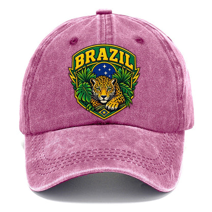 Brazil Retro Badge Country Logos Classic Cap – Dusty Rose
