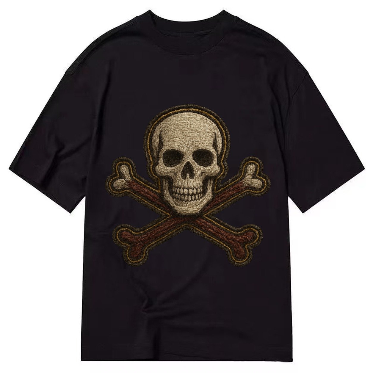 Jolly Roger Skull And Crossbones Flag Classic T-shirt – Black