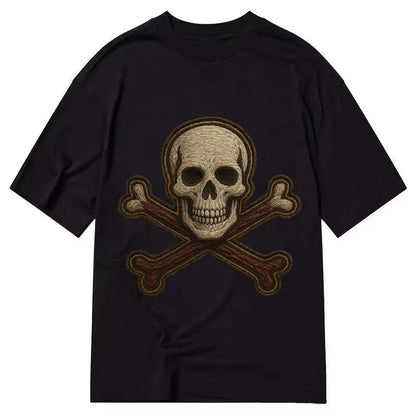 Jolly Roger Skull And Crossbones Flag Classic T-shirt – Black