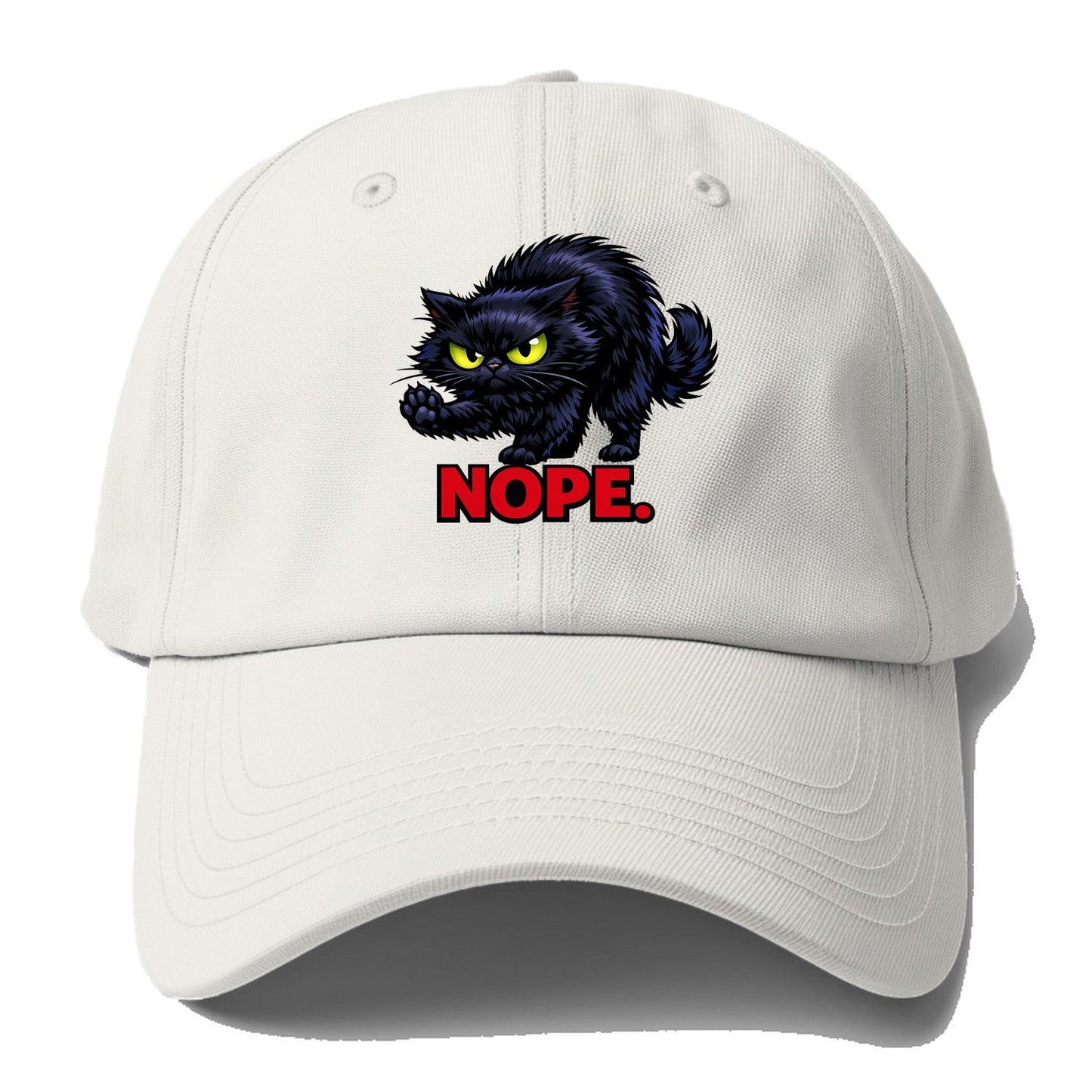 Nope Black Cat Baseball Cap – Off White