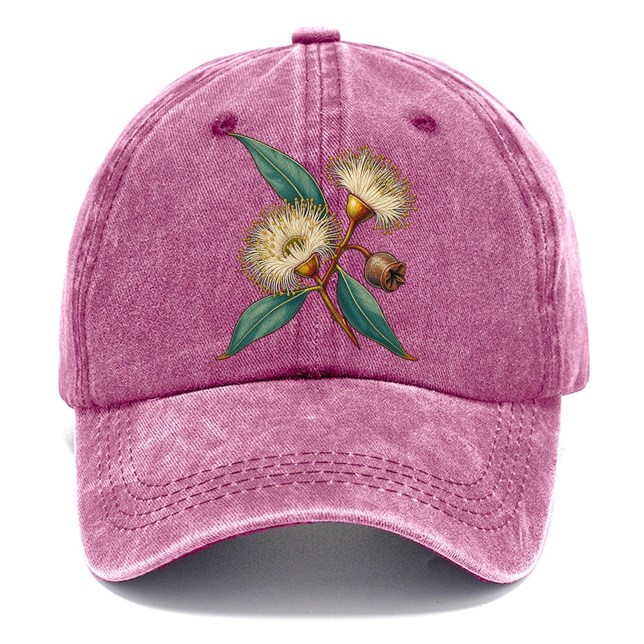 Tasmania Blue Gum Blossom And Capsule Australia Cultural Icons Classic Cap – Dusty Rose