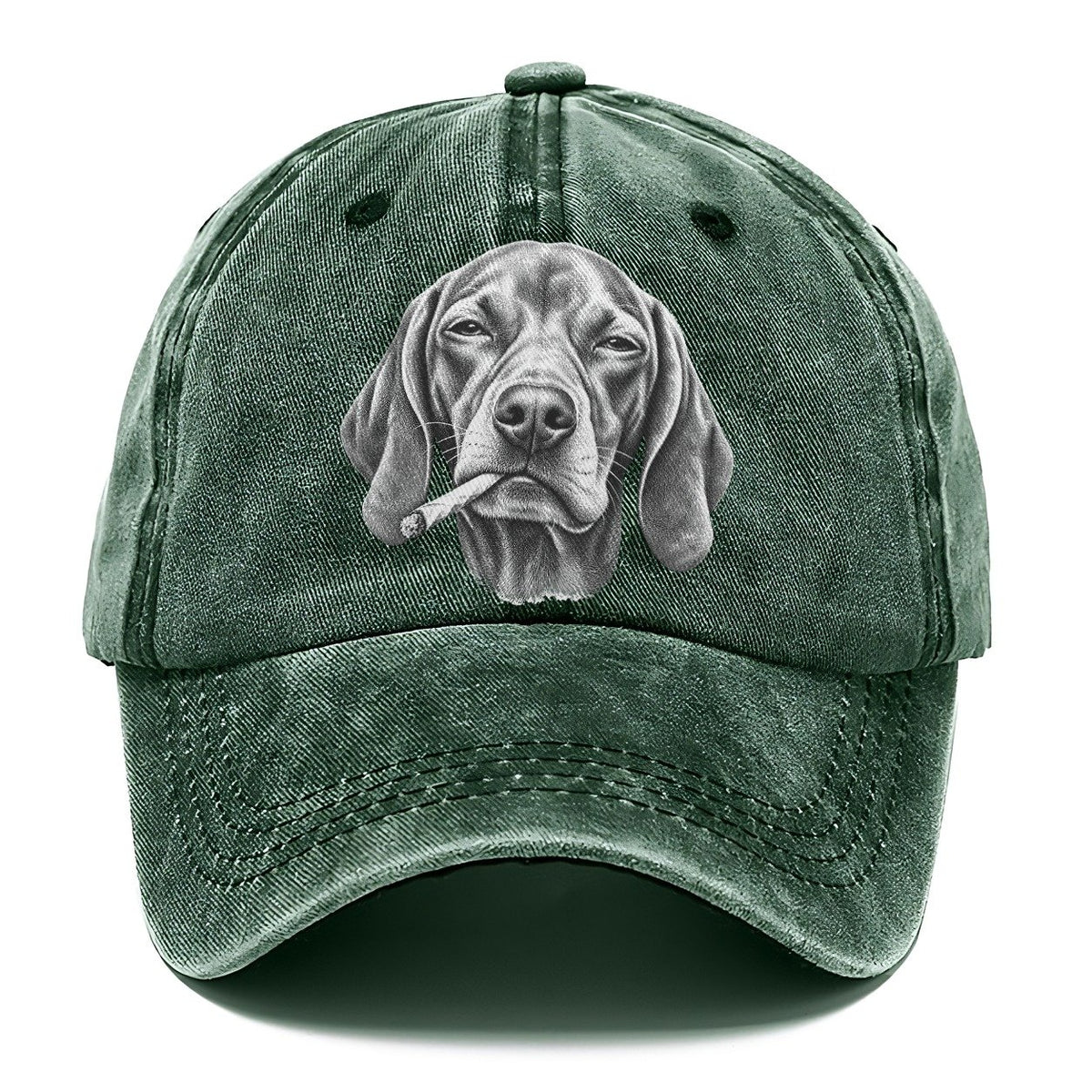 Vizsla A Loosely Hand Rolled Cigarette Smoking Dogs Smoking Dogs Portraits Classic Cap – Forest Mist