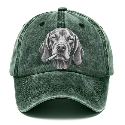Vizsla A Loosely Hand Rolled Cigarette Smoking Dogs Smoking Dogs Portraits Classic Cap – Forest Mist