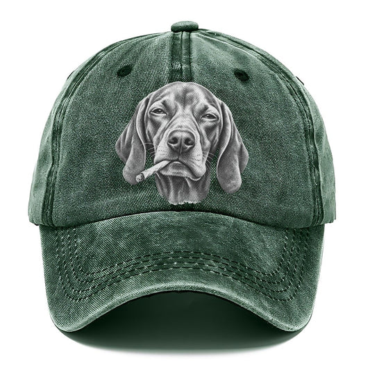 Vizsla A Loosely Hand Rolled Cigarette Smoking Dogs Smoking Dogs Portraits Classic Cap – Forest Mist
