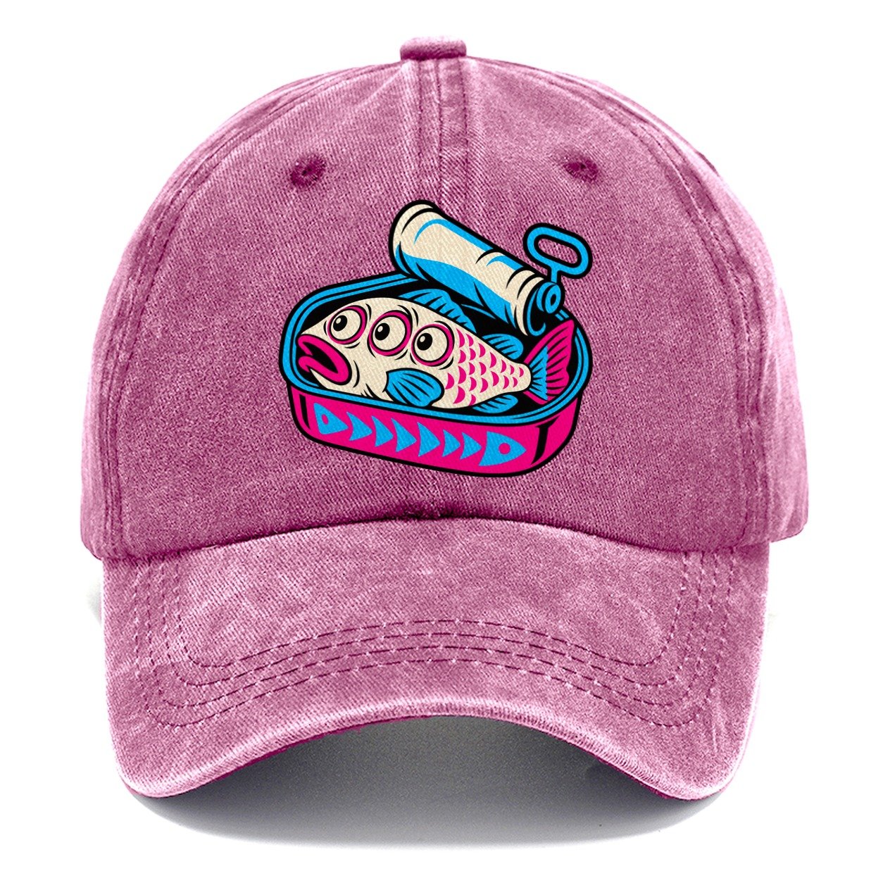 Three Eyed Sardine Tin Crazy Styles Classic Cap – Dusty Rose