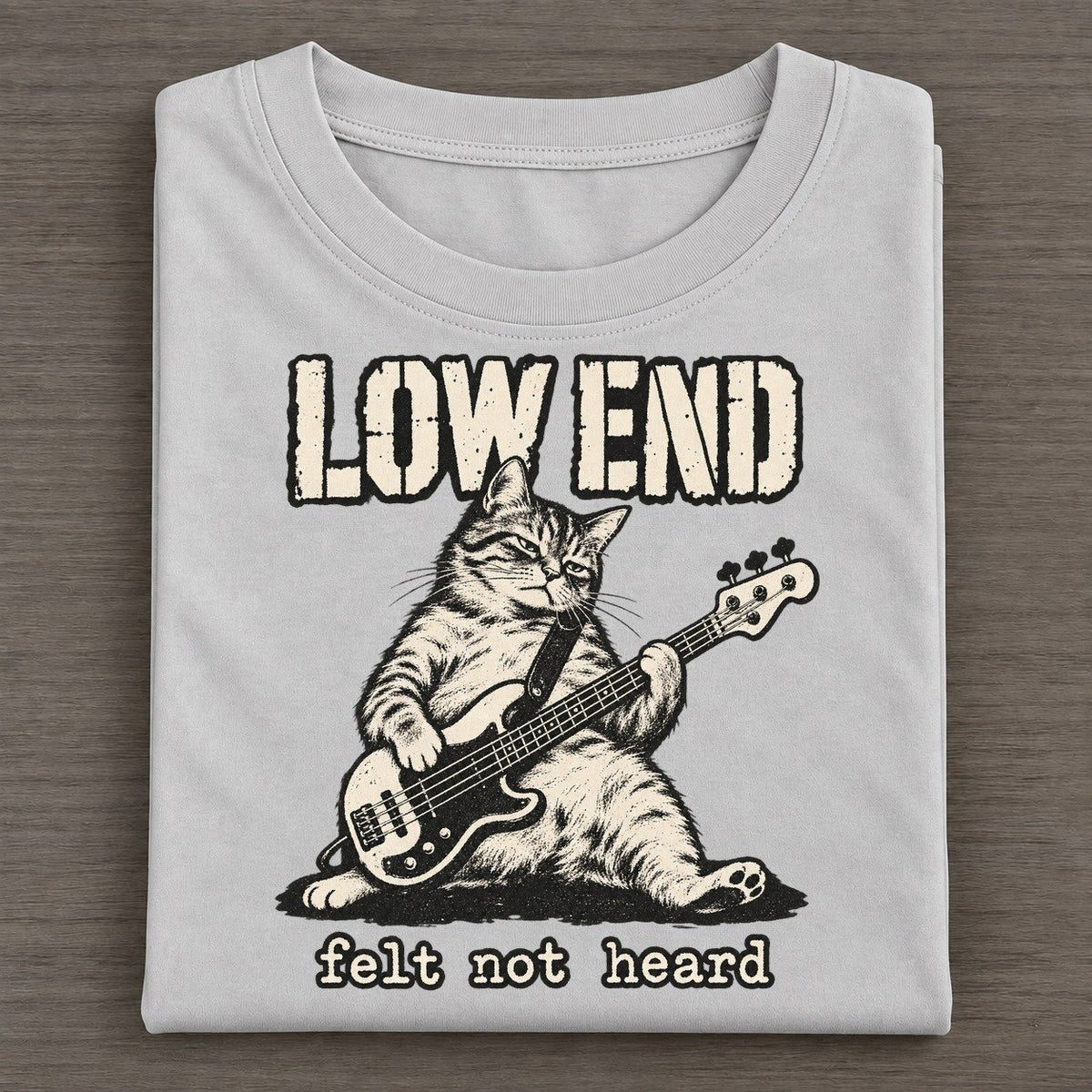 Bass Cat Alley Cat Records Classic T-shirt – Grey