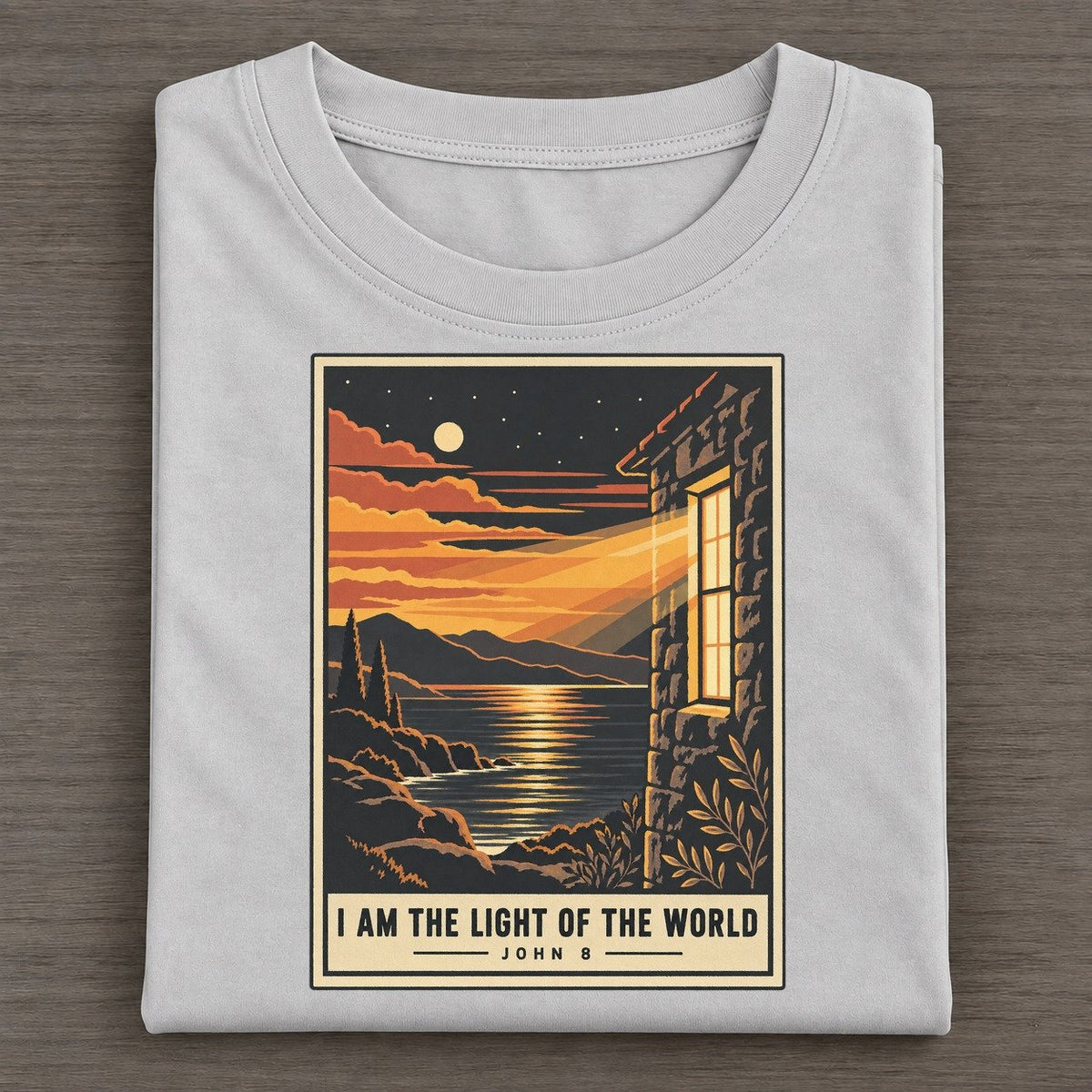 I Am The Light Given Light Classic T-shirt – Grey