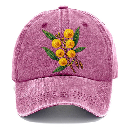 Golden Wattle Flowering Sprig Australia Cultural Icons Classic Cap – Dusty Rose