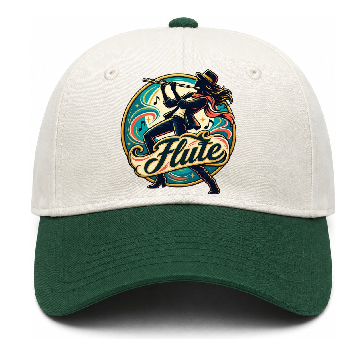 Flute Crest Two Tone Cap – Green