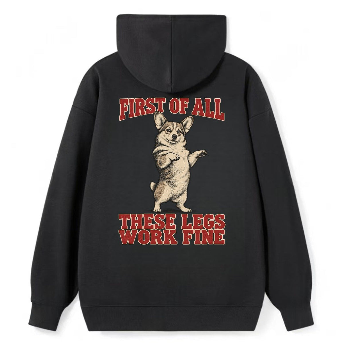 Pembroke Welsh Corgi Dog Declarations Classic Pullover Hoodie – Black