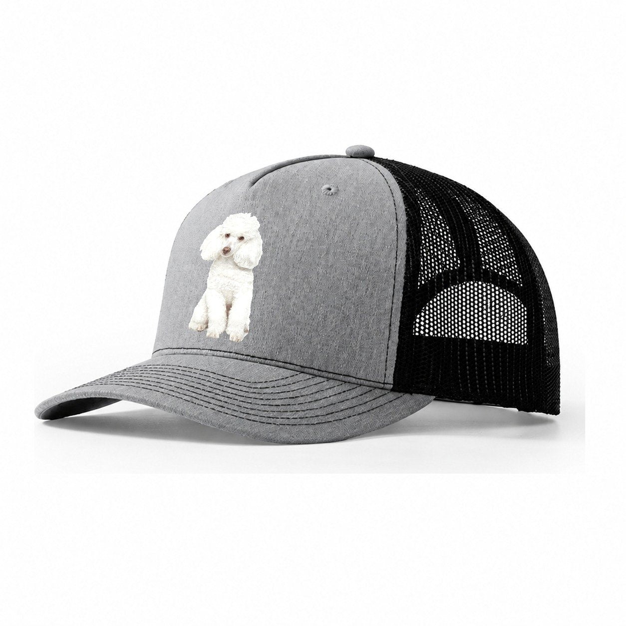 Poodle Trucker Hat – Sport Grey-Black