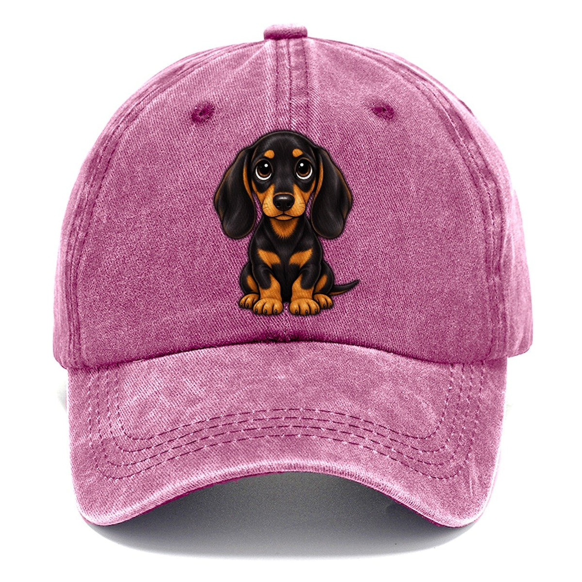 Dachshund Sitting Sweetheart Classic Cap – Dusty Rose