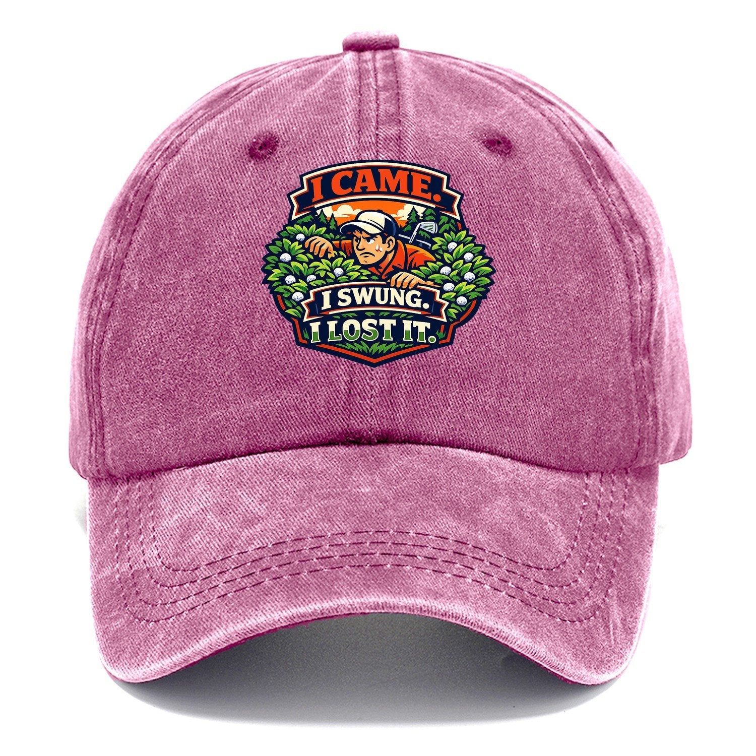 I Came I Swung I Lost It Golf Classic Cap – Dusty Rose
