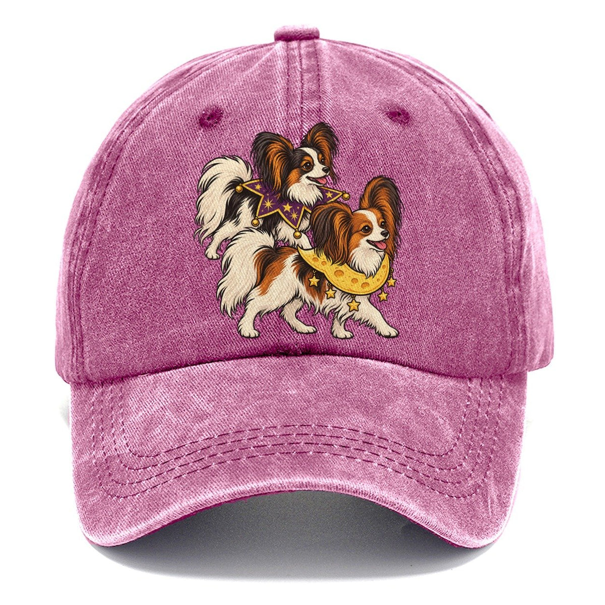 2 Papillons In Halloween Costumes Hdp 26 Parade Lineup Halloween Dog Parade Classic Cap – Dusty Rose