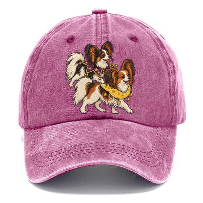 2 Papillons In Halloween Costumes Hdp 26 Parade Lineup Halloween Dog Parade Classic Cap – Dusty Rose