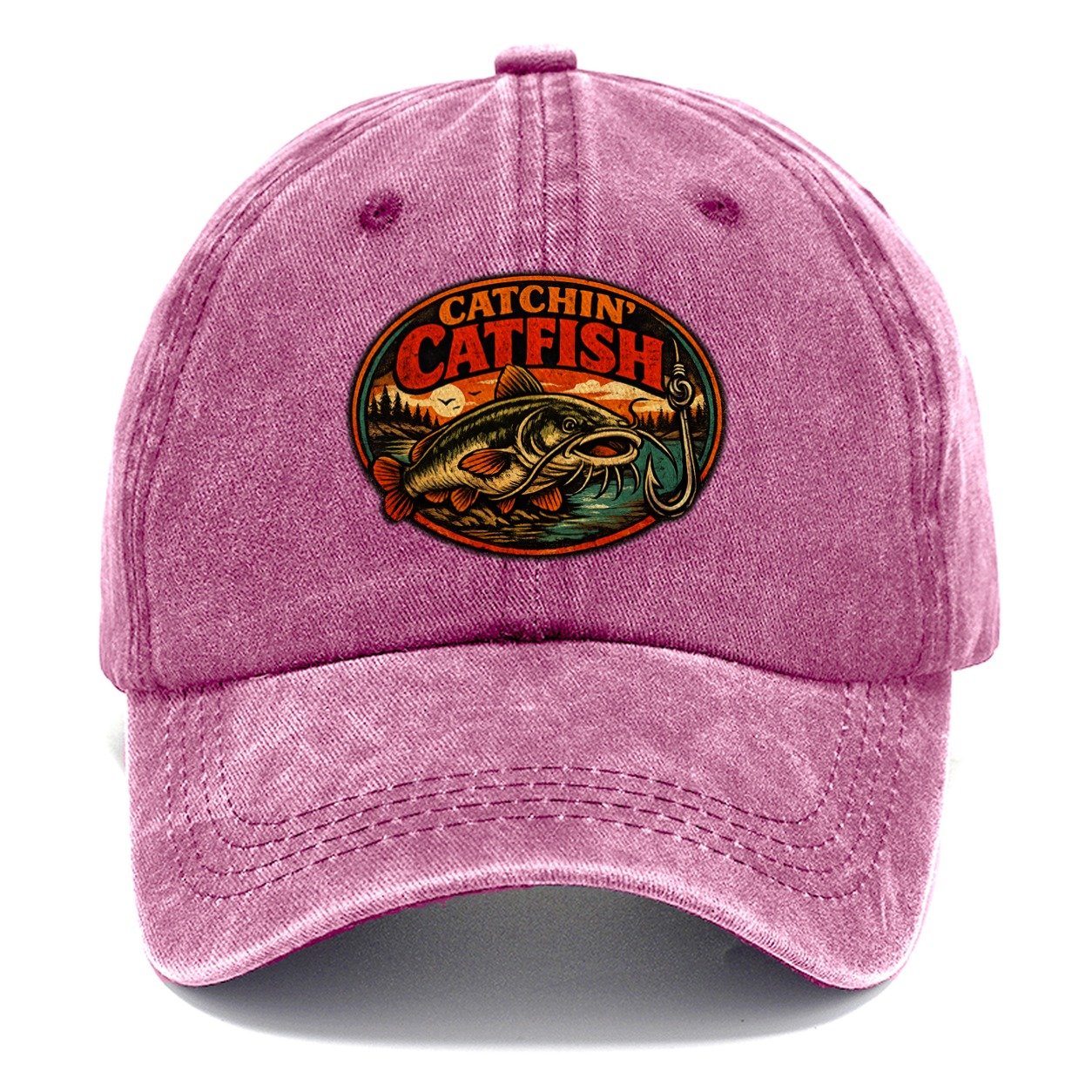 Catchin' Catfish Classic Cap – Dusty Rose