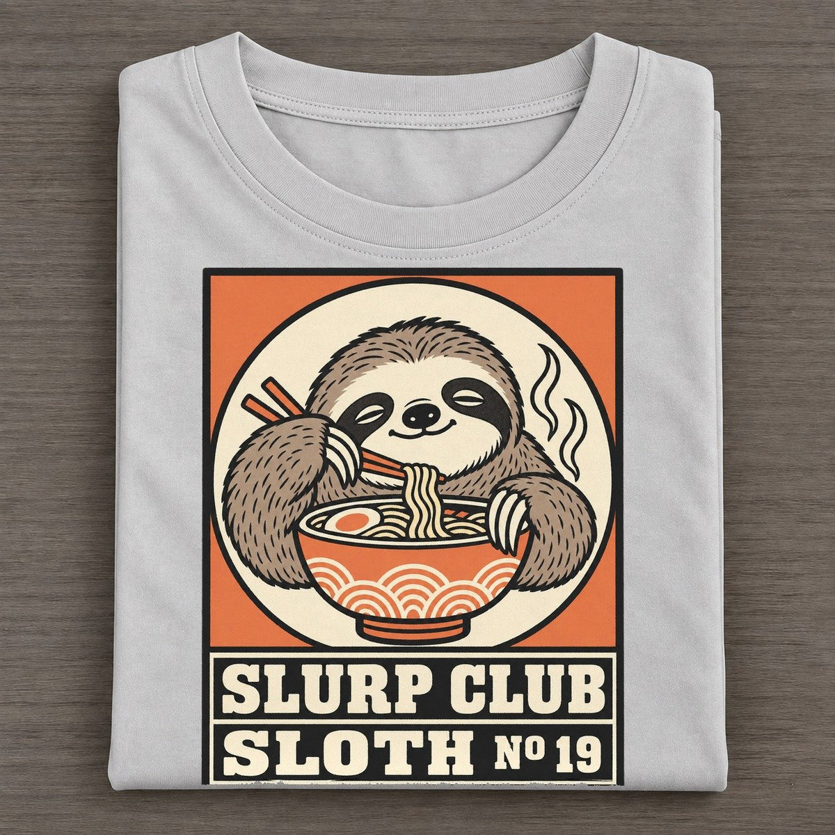 Sloth Slow Slurp Club Classic T-shirt – Grey