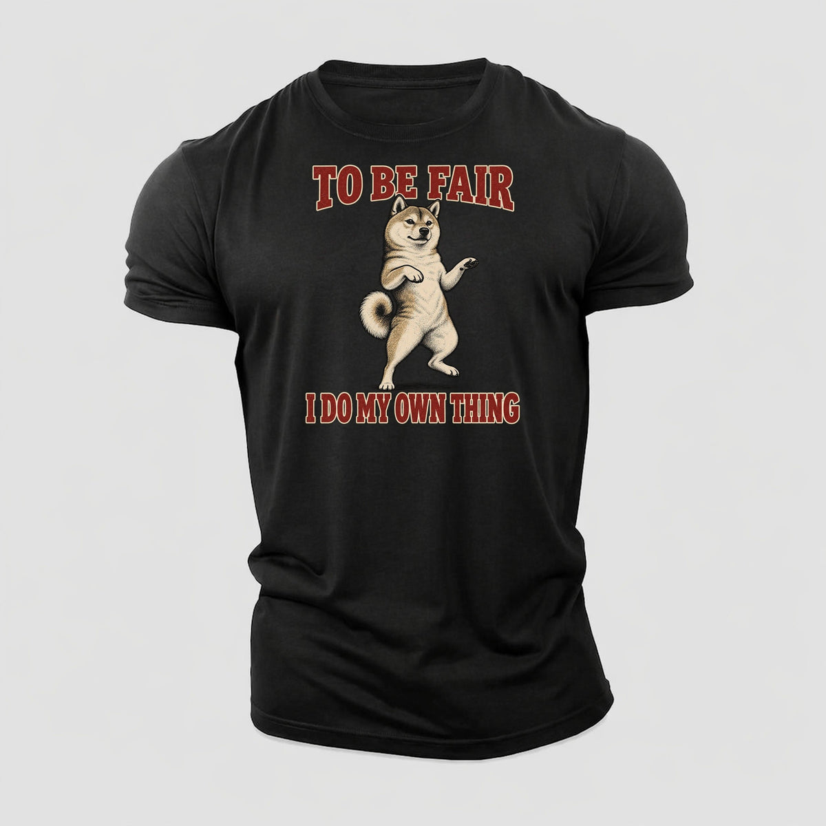 Shiba Inu Dog Declarations Cotton T-Shirt – Black
