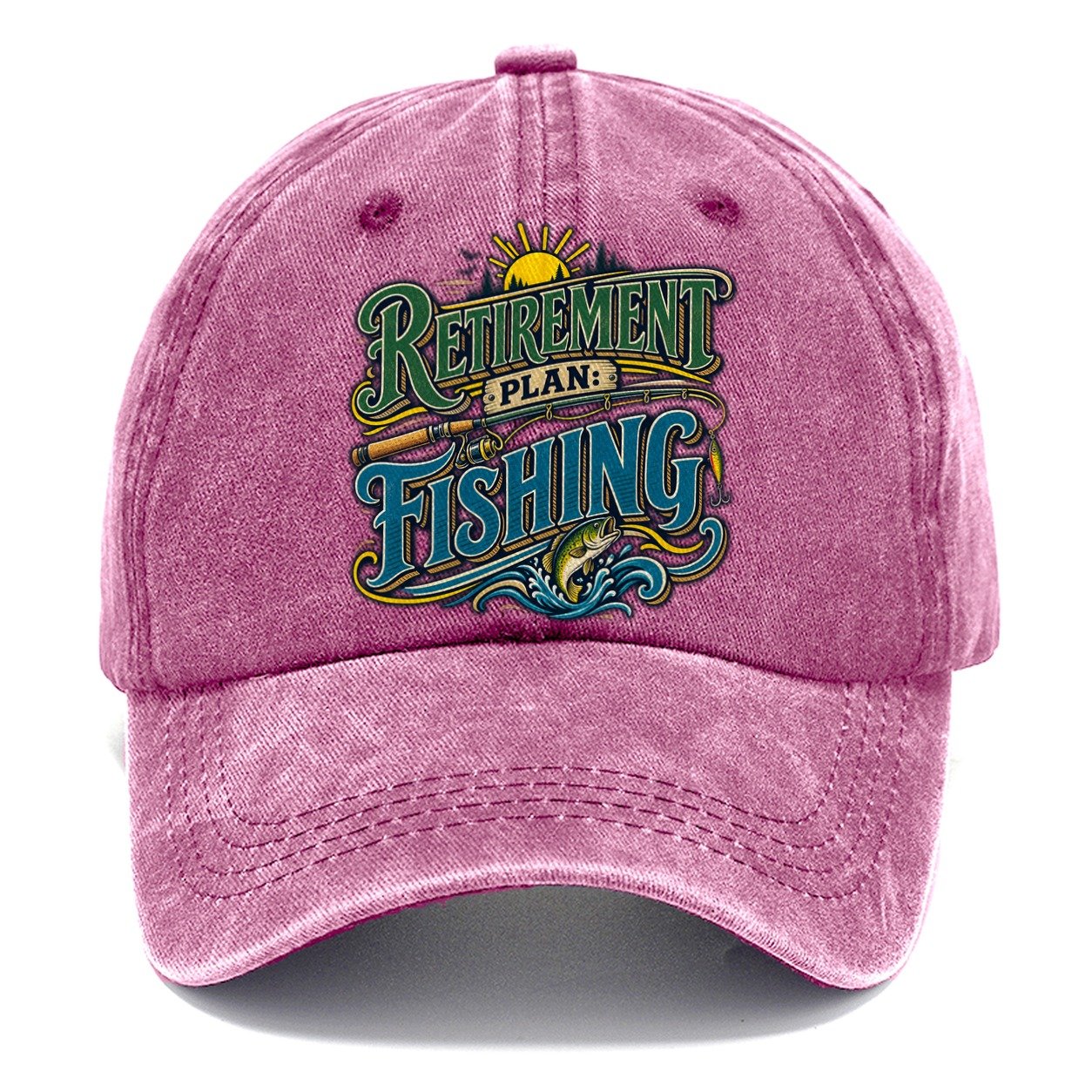 Retirement Plan Fishing Retired Living Classic Cap – Dusty Rose