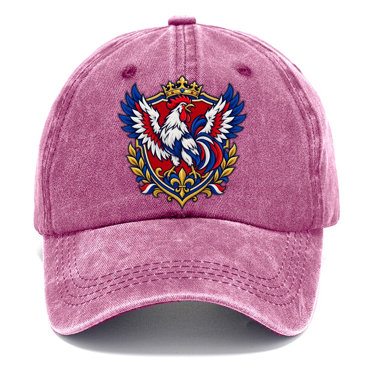 France Heraldic Crest Country Logos Classic Cap – Dusty Rose