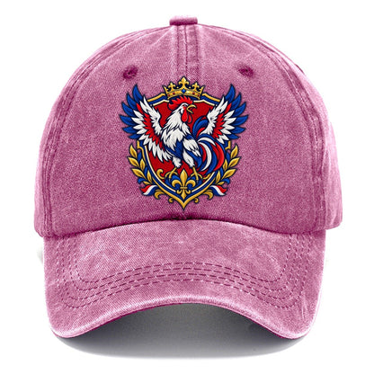 France Heraldic Crest Country Logos Classic Cap – Dusty Rose