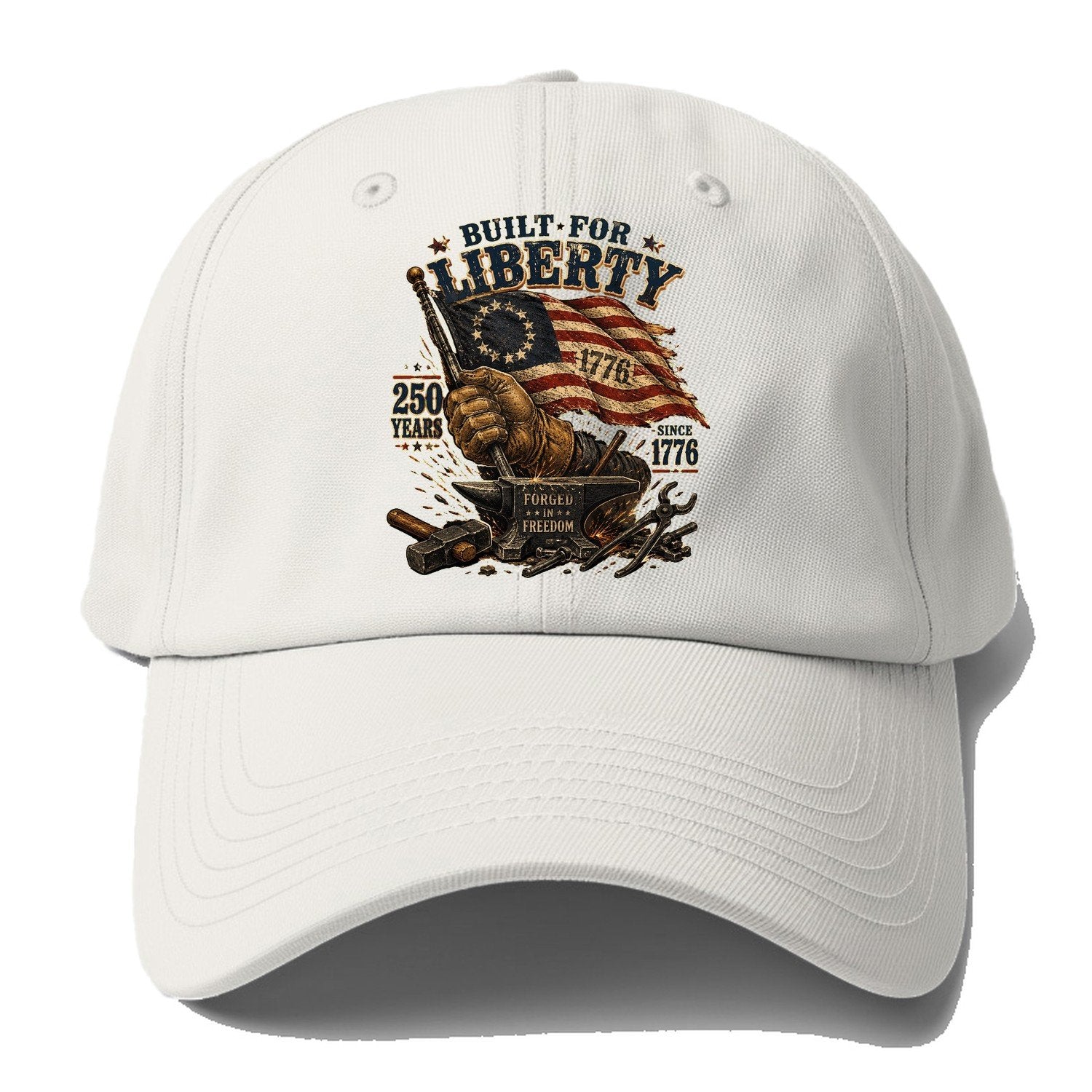 Built For Liberty Baseball Cap – Off White