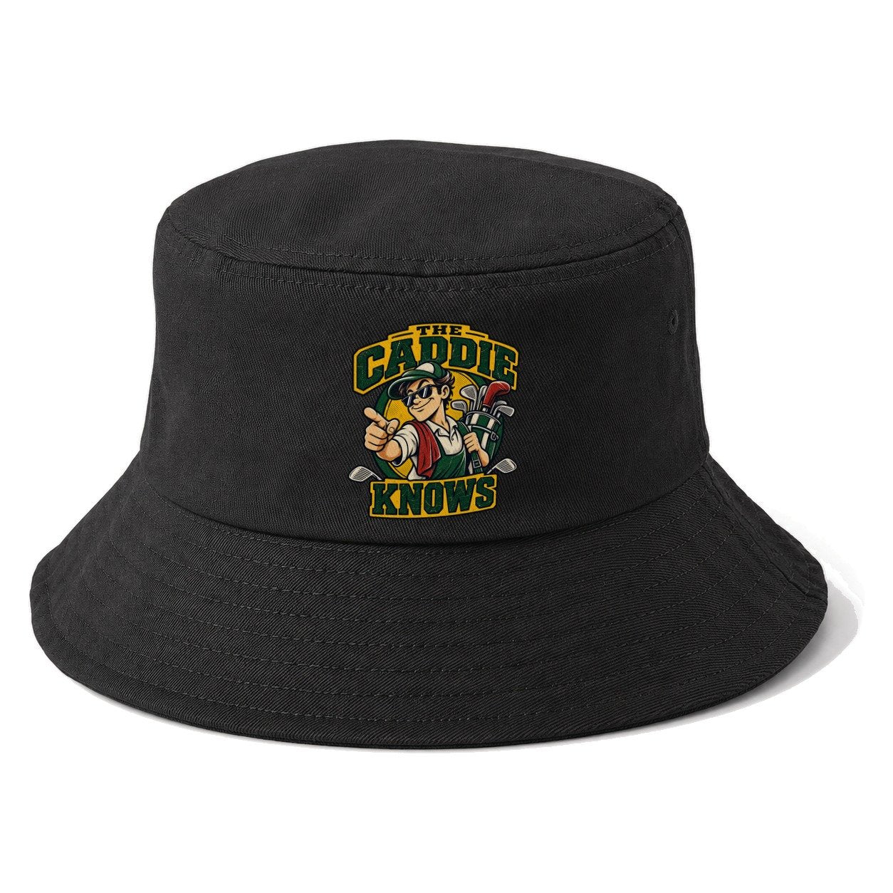 The Caddie Knows Golf Life Bucket Hat – Black