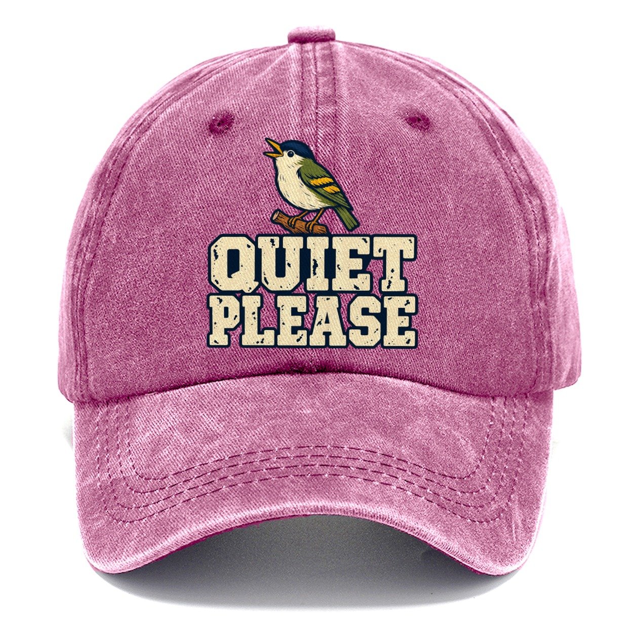 Quiet Please Birdwatching Classic Cap – Dusty Rose