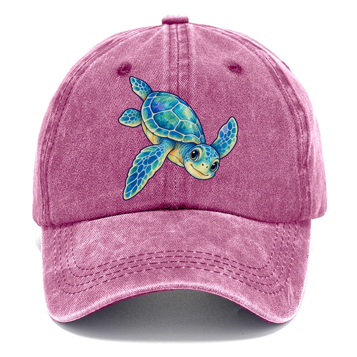 Sea Turtle Downward Glide Sea Sprite Classic Cap – Dusty Rose