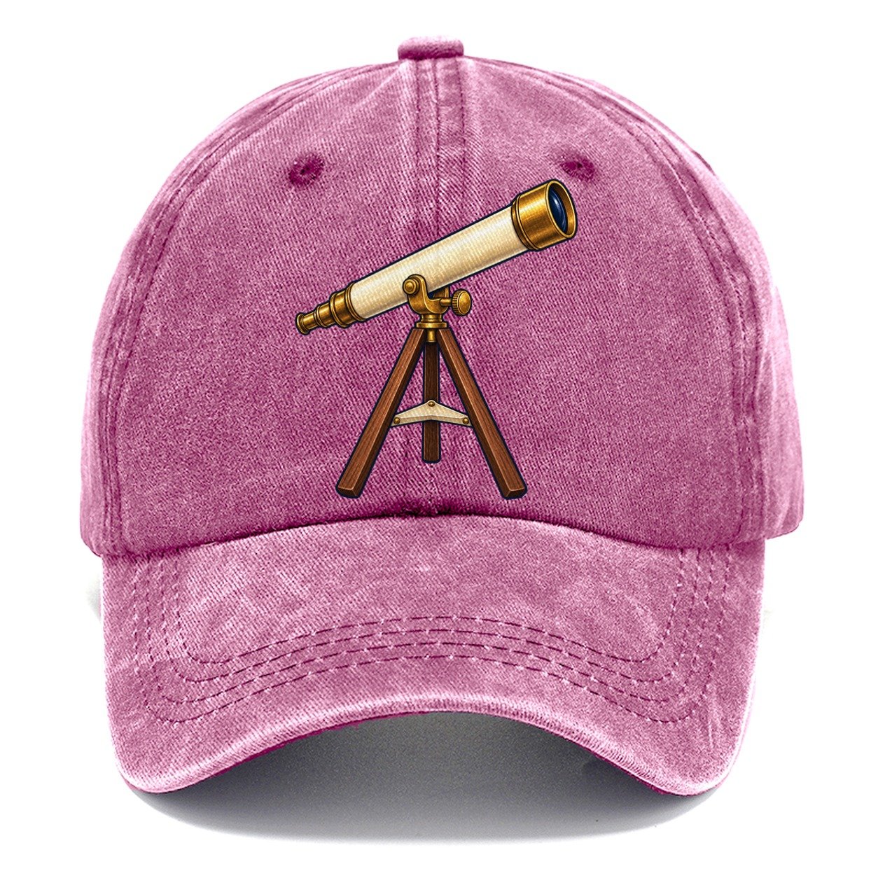 Brass Refractor On Its Tripod Astronomy And Stargazing Classic Cap – Dusty Rose