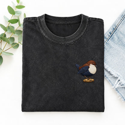 Dipper River Poise Left Chest Vintage T-shirt – Black