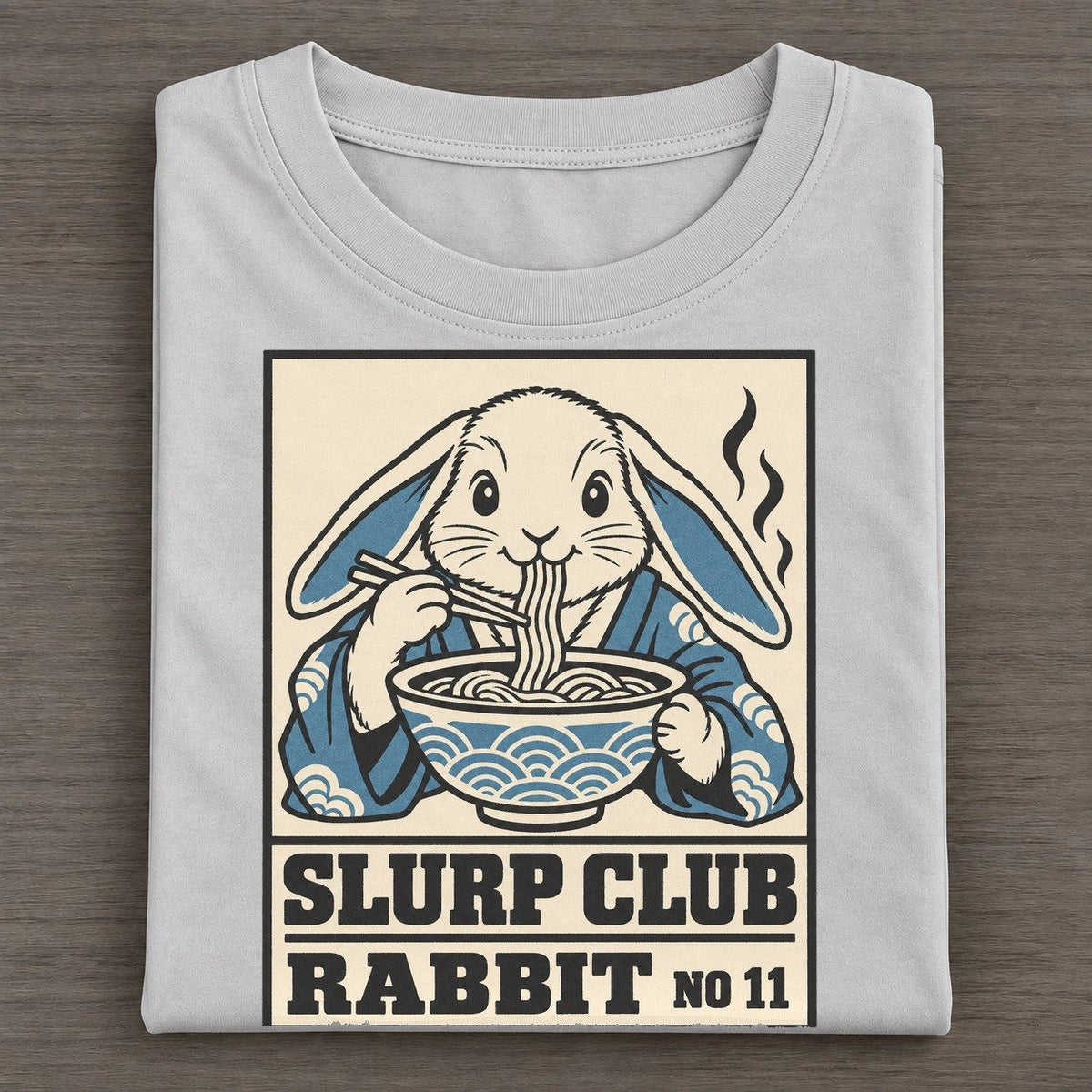 Rabbit Veg Slurp Club Classic T-shirt – Grey