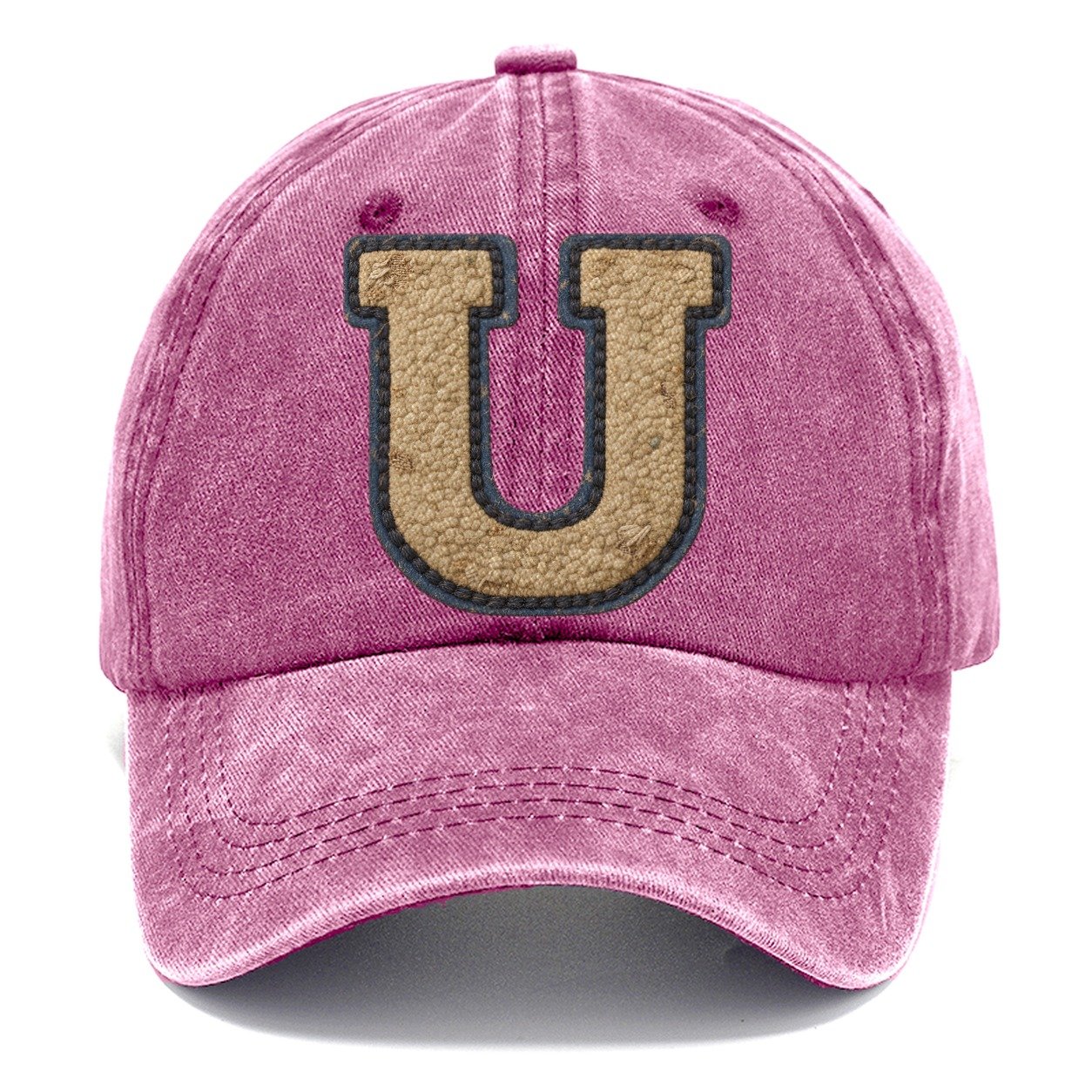Varsity Chenille U Monogram Classic Cap – Dusty Rose