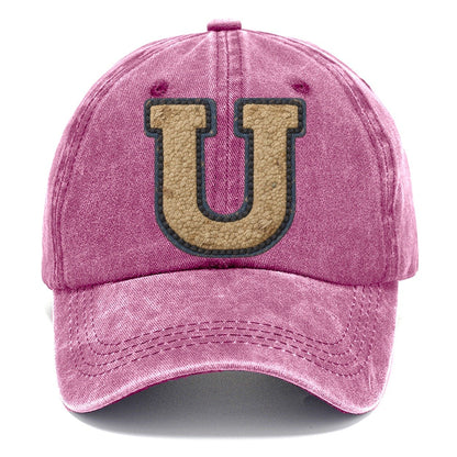Varsity Chenille U Monogram Classic Cap – Dusty Rose