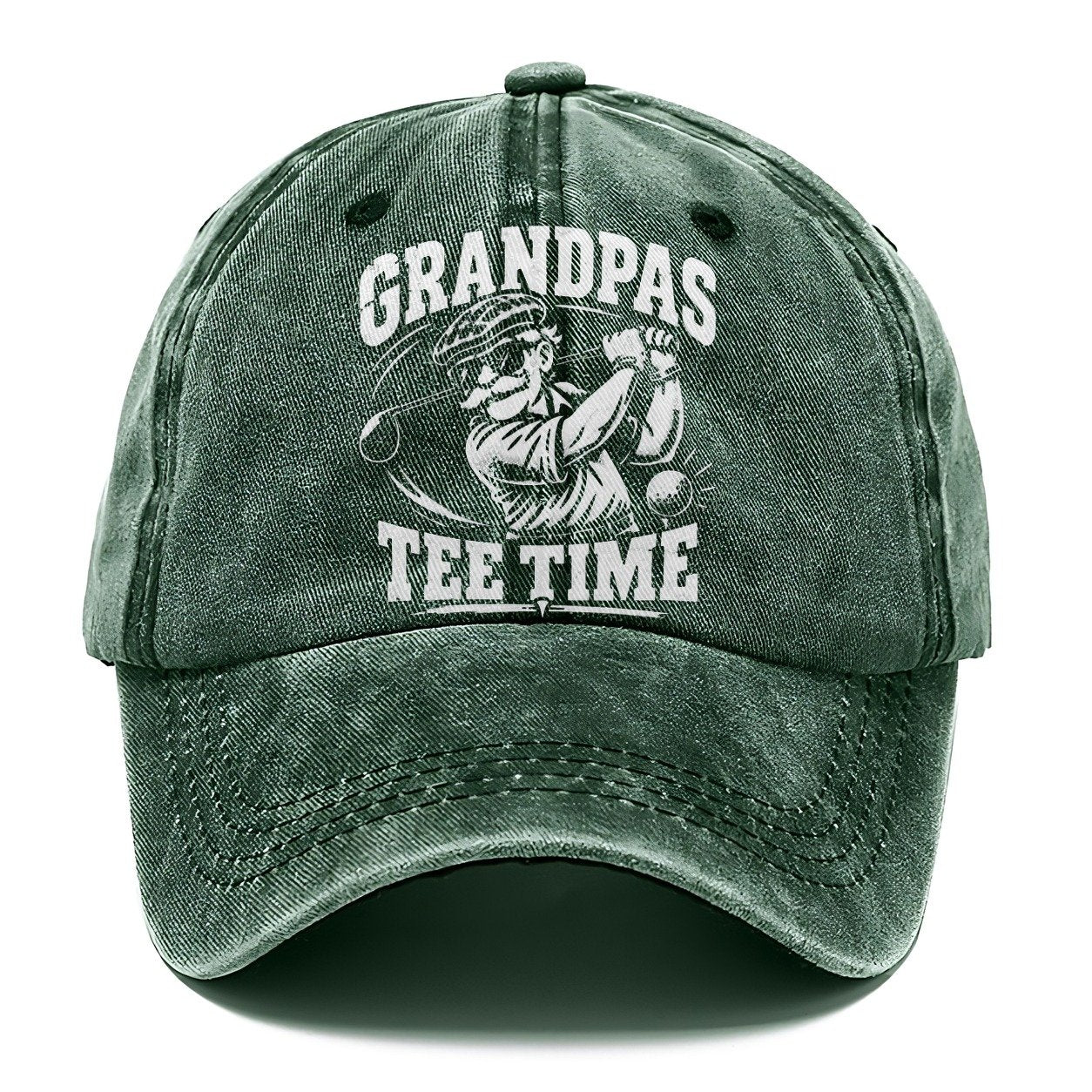 Grandpas Tee Time Golf Life Classic Cap – Forest Mist