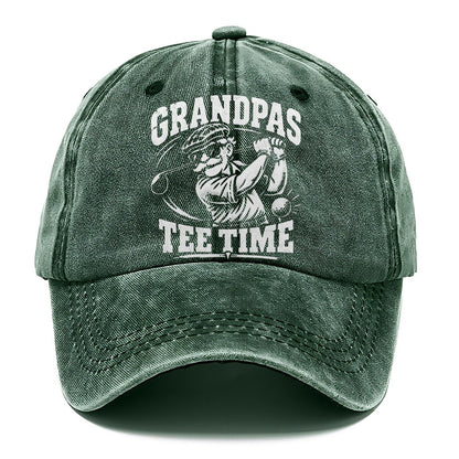 Grandpas Tee Time Golf Life Classic Cap – Forest Mist