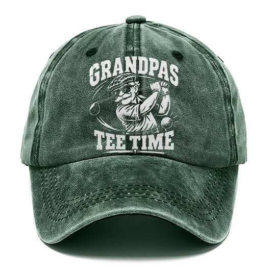 Grandpas Tee Time Golf Life Classic Cap – Forest Mist