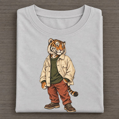Bengal Tiger Wardrobe Portrait Wild Wardrobe Portraits Classic T-shirt – Grey